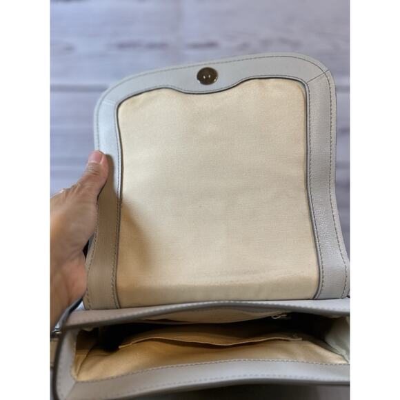 Edgy MARC JACOBS New York Rider Gray Genuine Leather Crossbody Shoulder Bag - Picture 7 of 14